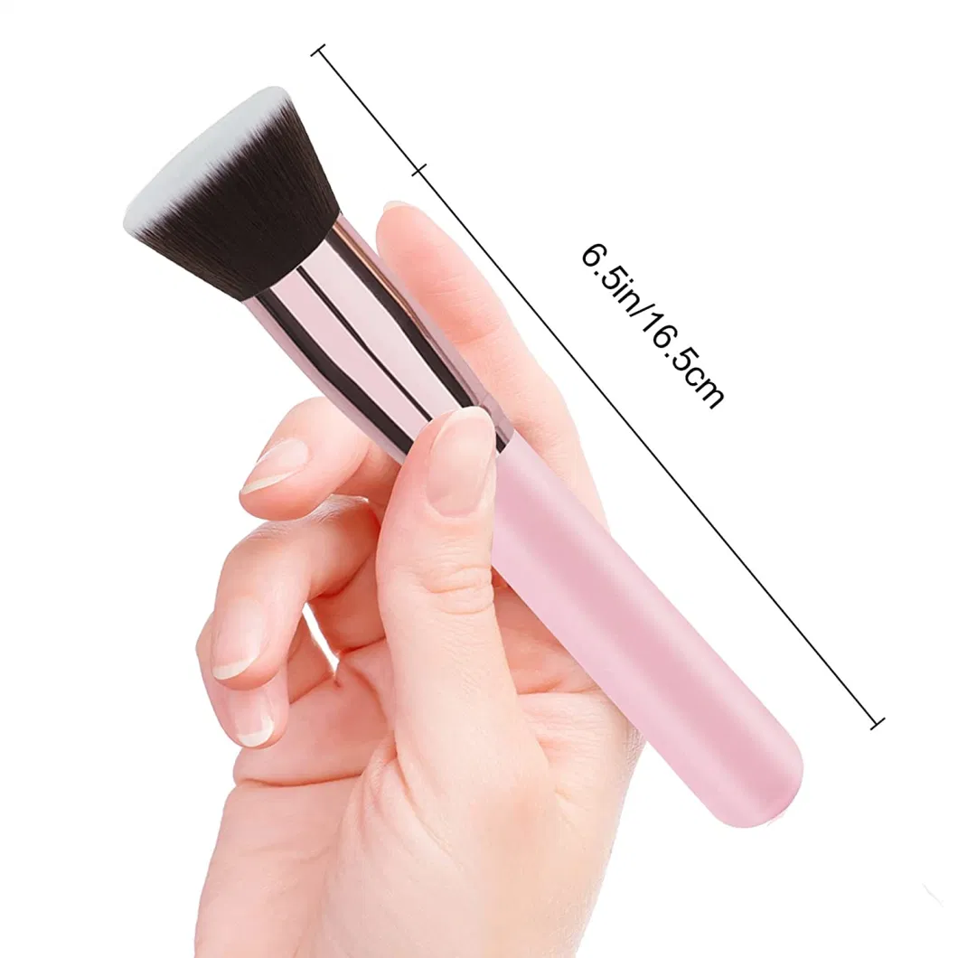 Foundation Brush Flat Top Kabuki Brush Premium Makeup Brush for Liquid Makeup, Cream or Flawless Powder Cosmetics, Buffing, Stippling, Concealer