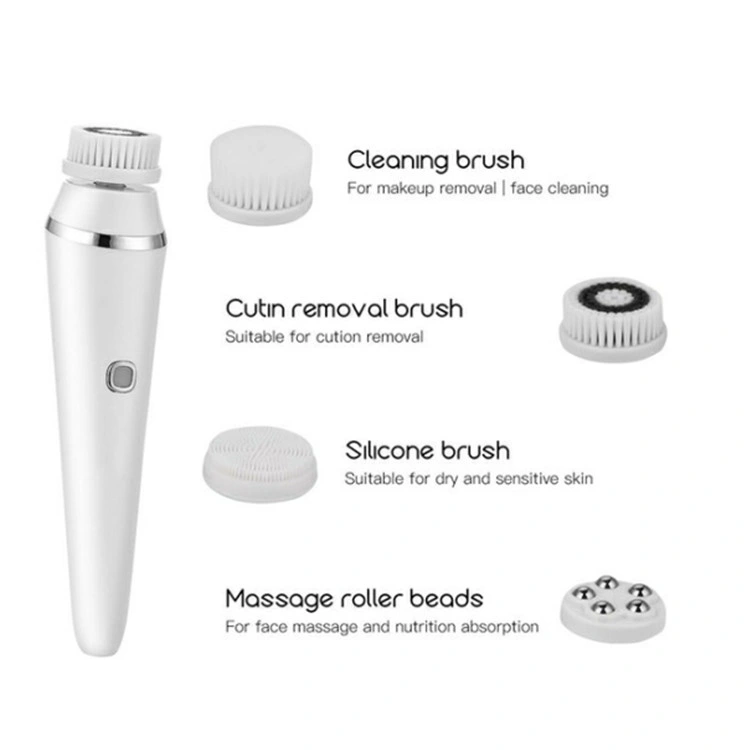 New Arrival Skin Care Device Facial Massager Electric Facial Cleansing Brush Waterproof Soft Silicone Face Washing Brush